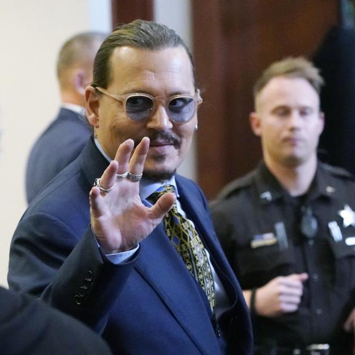 Actor Johnny Depp in court in Fairfax, Virginia.