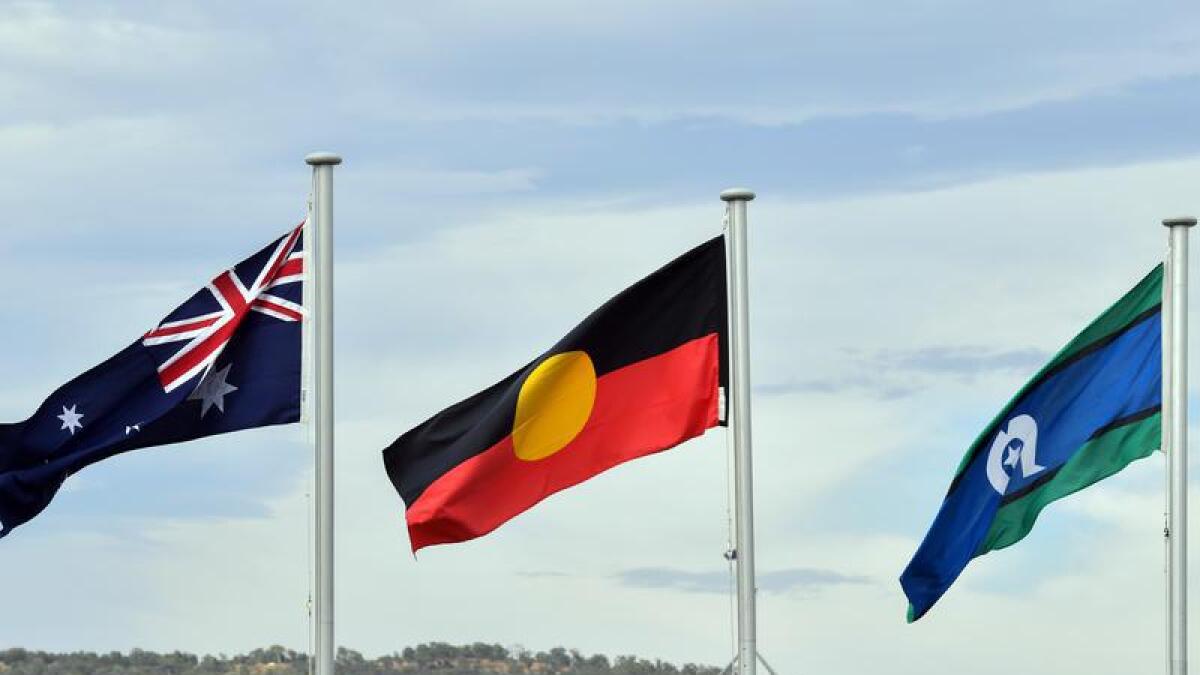 The Australian, Aboriginal and Torres Strait flag.