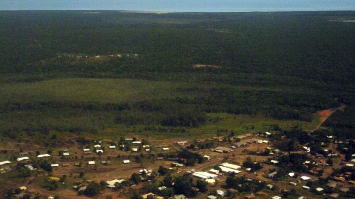 An aerial view of Wadeye in the Northern Territory.