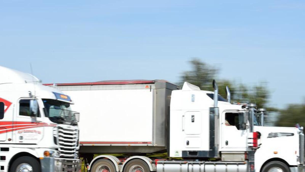 A file photo of trucks