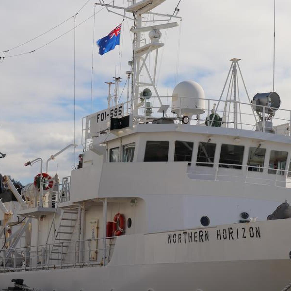 The Bandero docked in Hobart