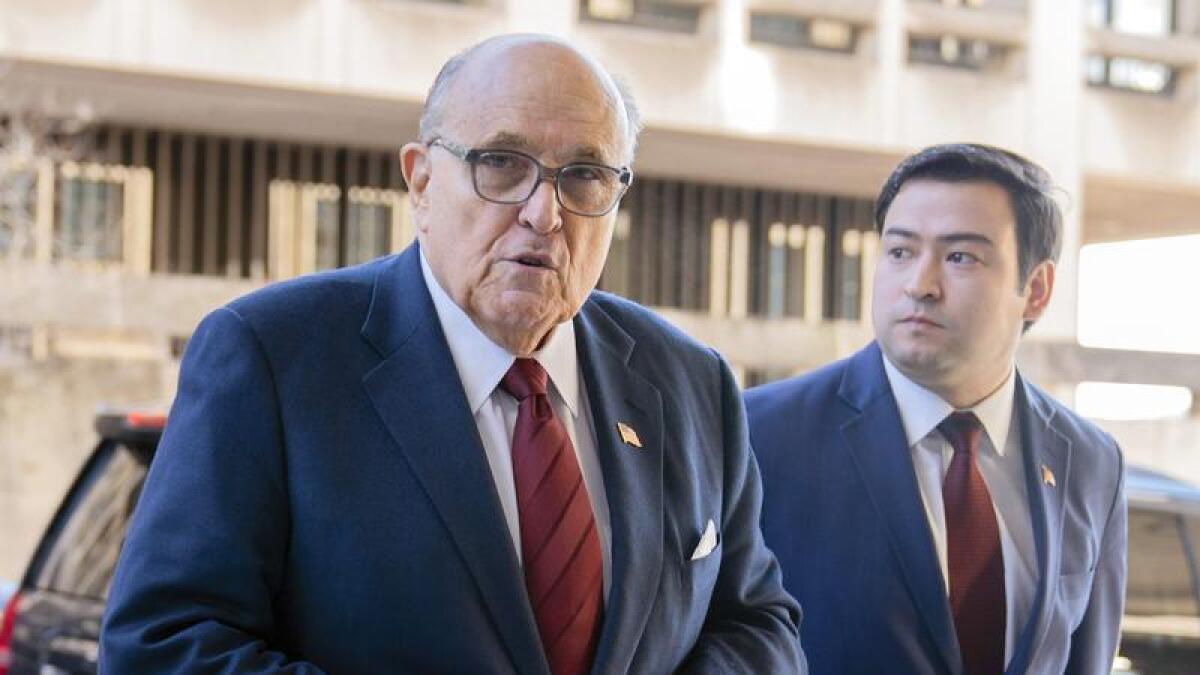  Rudy Giuliani arrives at the courthouse