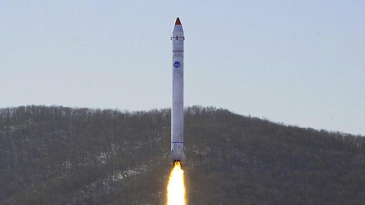A test satellite at Sohae Satellite Launching Ground in North Korea