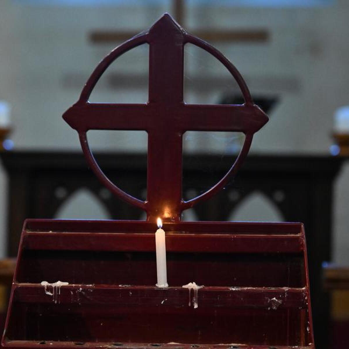 A cross inside an Anglican Church