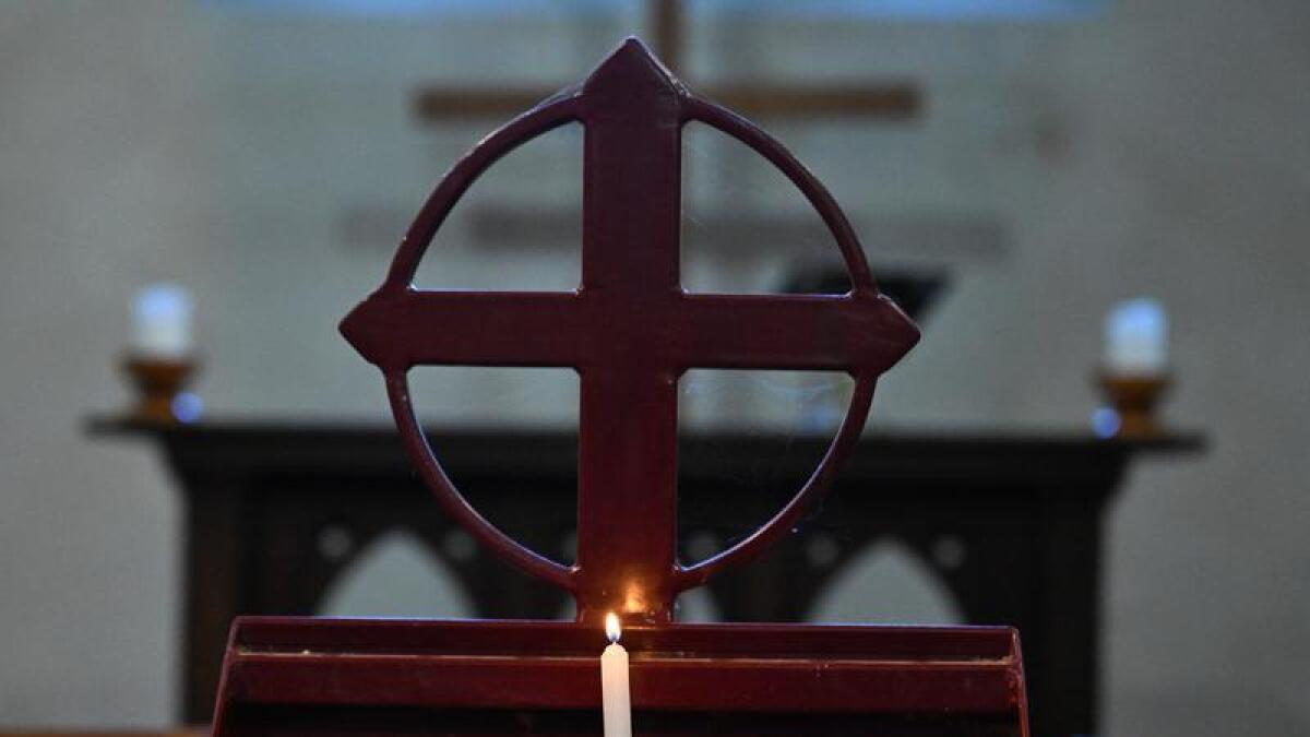 A cross inside an Anglican Church