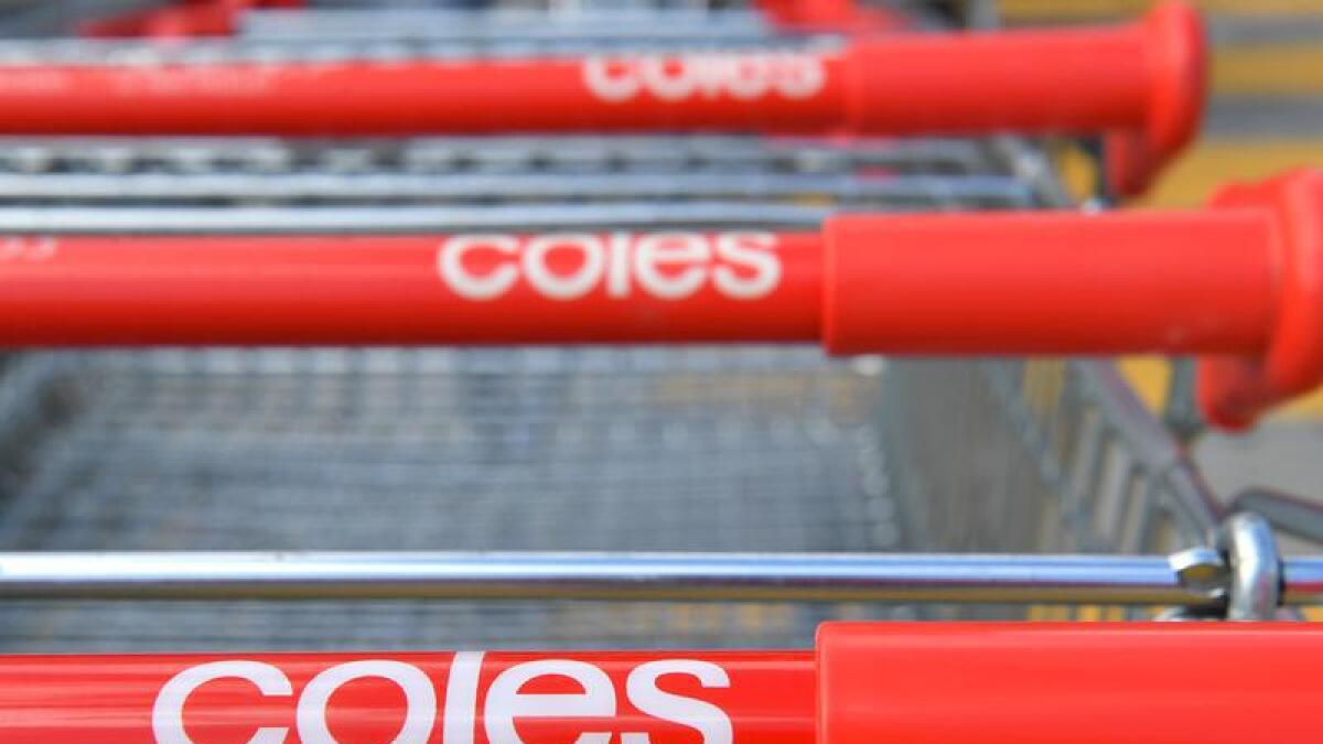 Coles Group shopping trolleys in Brisbane
