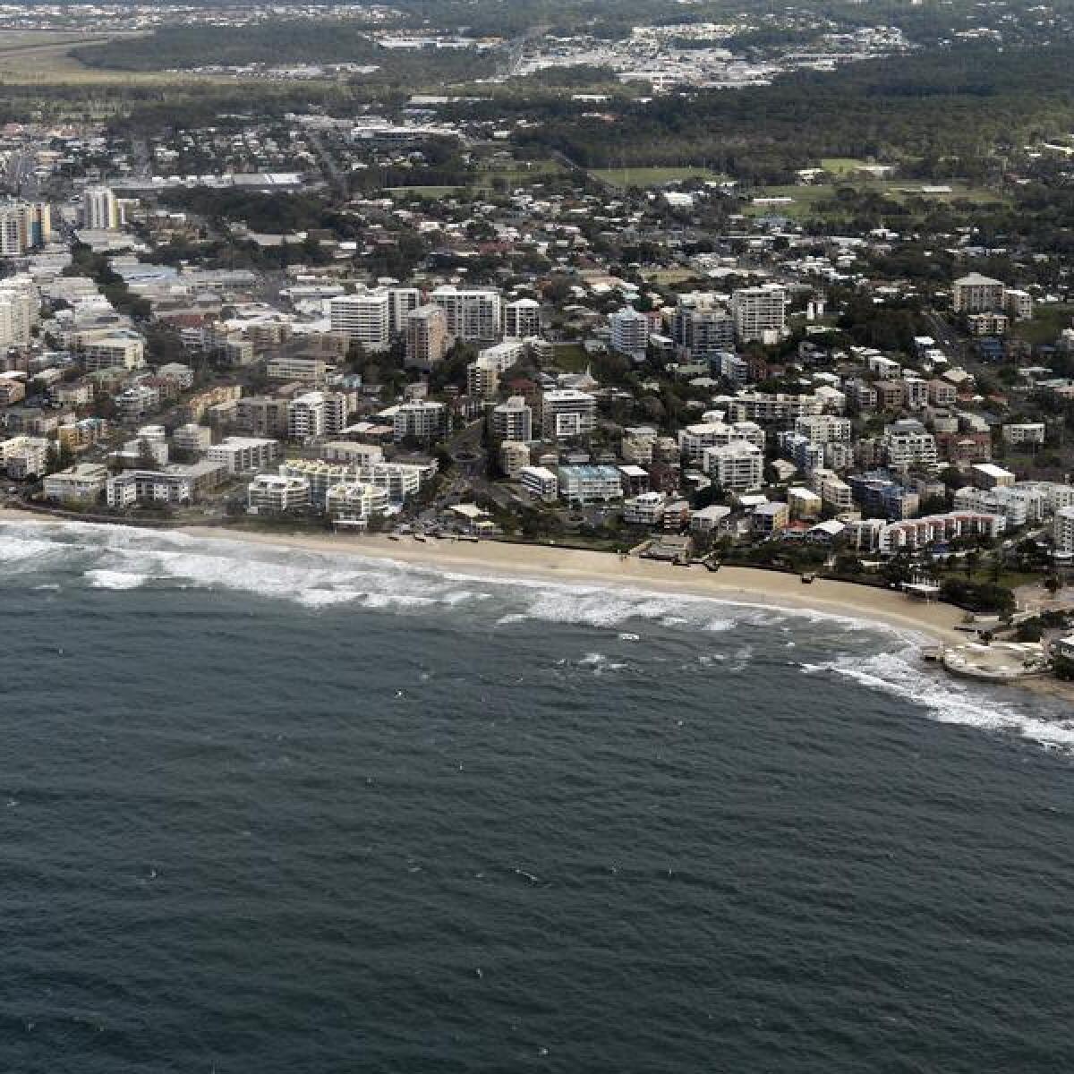 An aerial view of Caloundra, Sunshine Coast