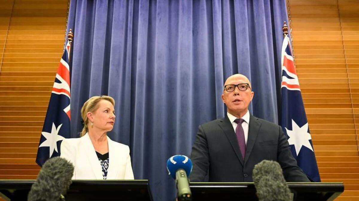 Opposition Leader Peter Dutton and Deputy Leader Sussan Ley.