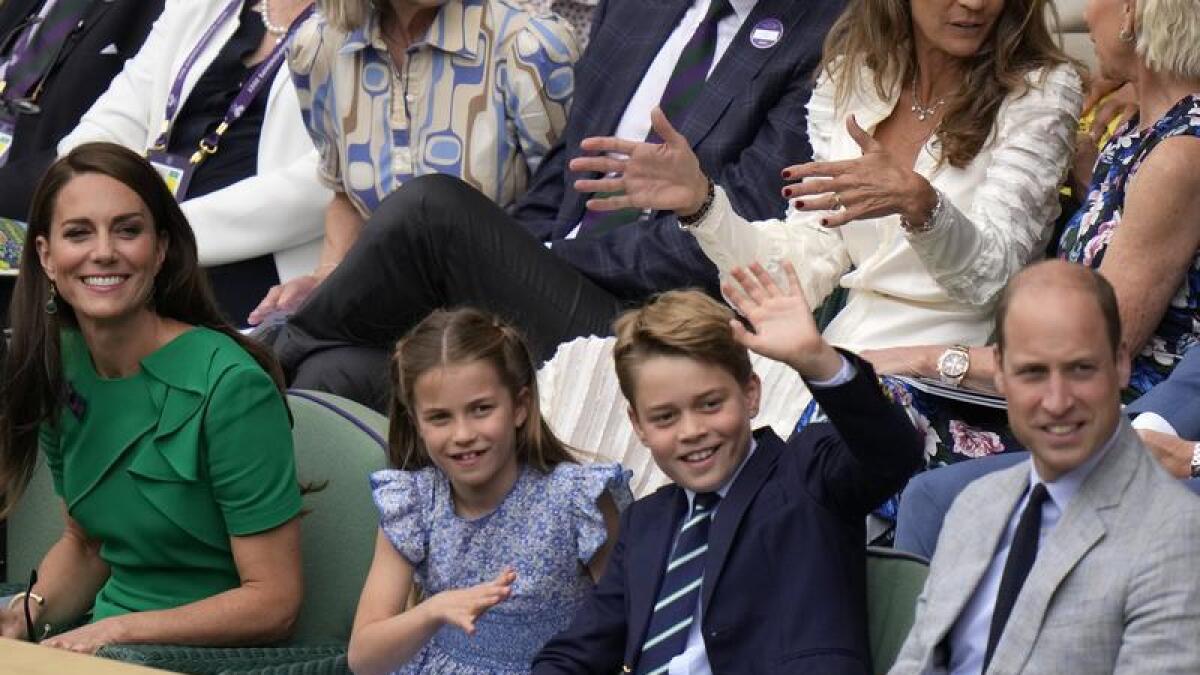 Prince William and Kate at Wimbledon with Charlotte and George