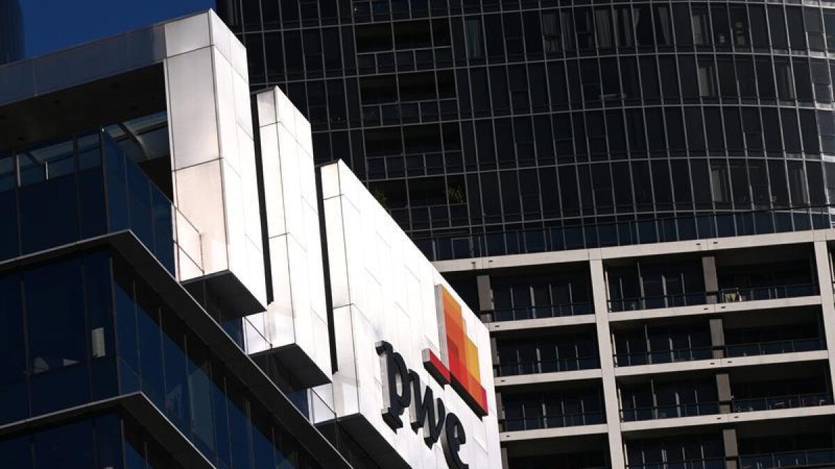 PwC signage on its Melbourne office