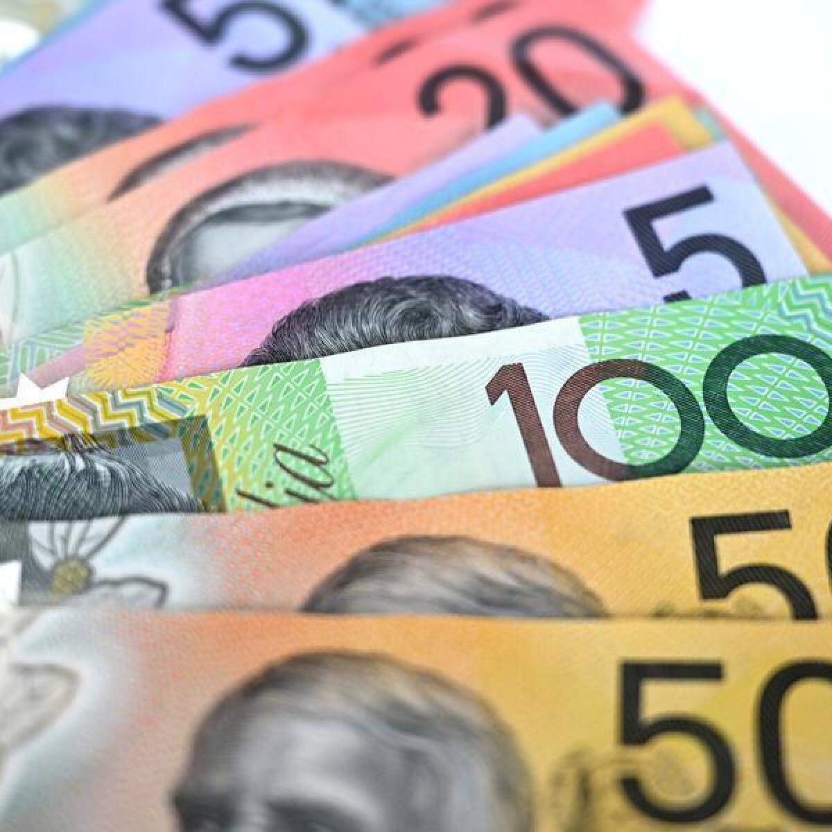 Australian banknotes in Melbourne