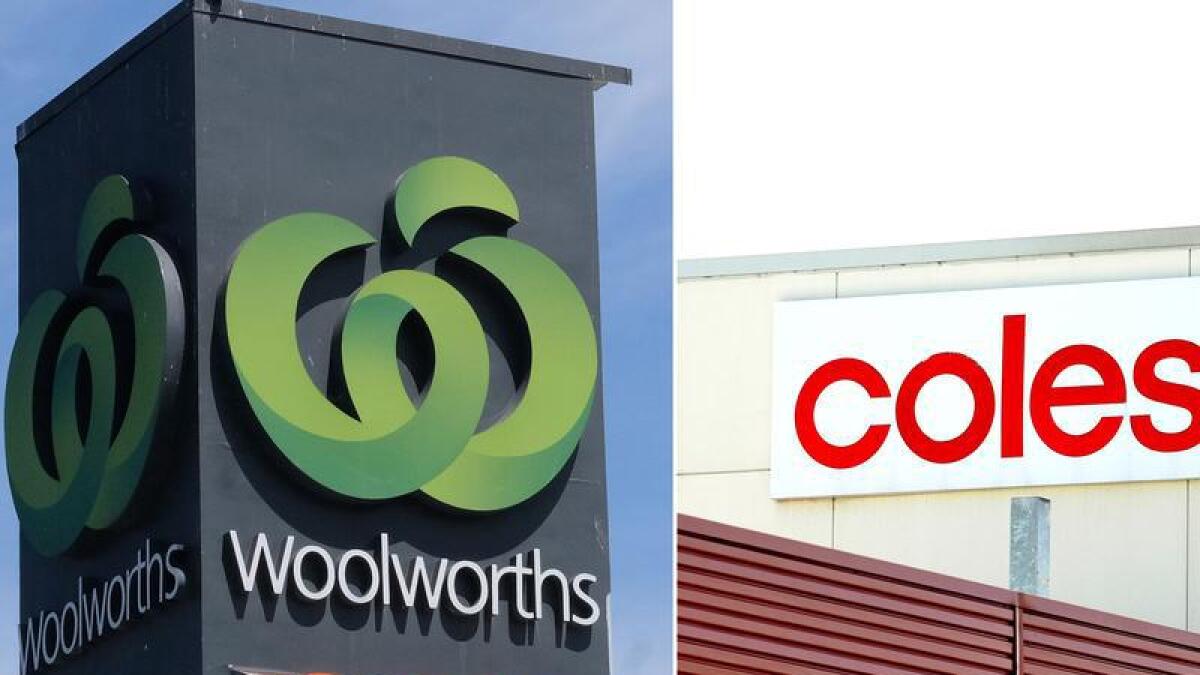 Coles and Woolworths signs