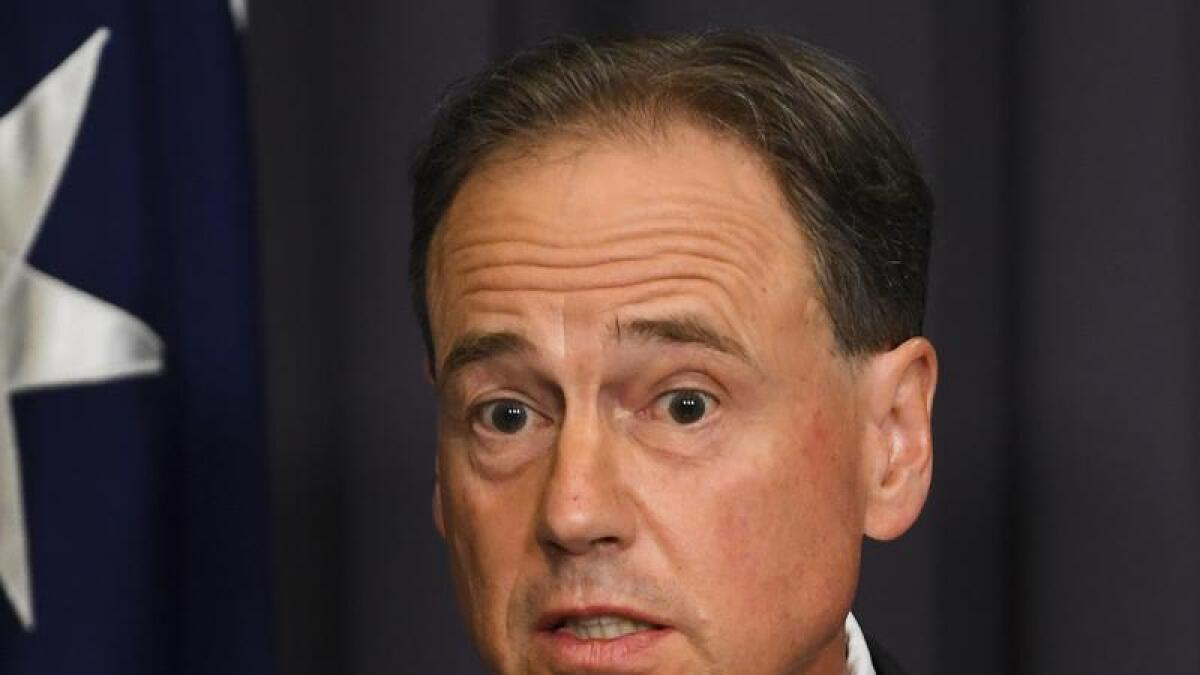 Australian Health Minister Greg Hunt