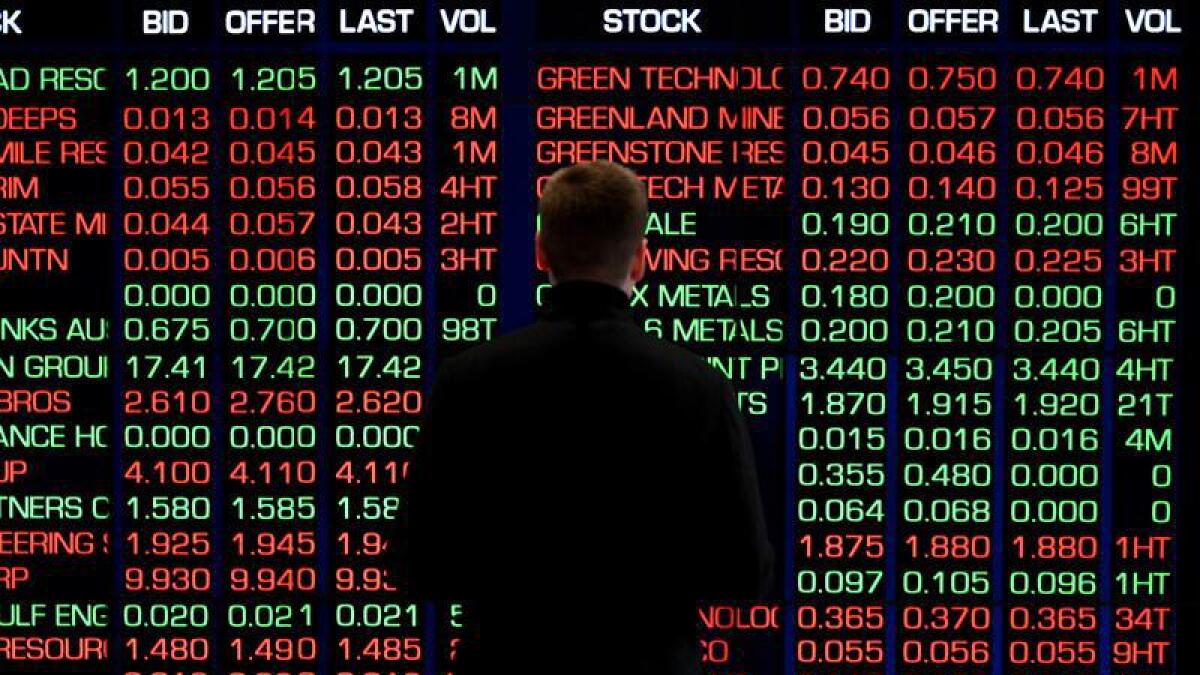 Indicator boards at the ASX in Sydney (file image)